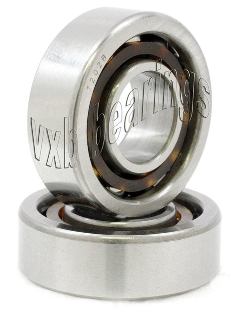 2 Bearing 7207B 35x72x17 Angular Contact - VXB Ball Bearings