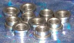 2 Flanged Slot Car Axle Bearing 3/32x3/16 inch Shielded Bearings - VXB Ball Bearings