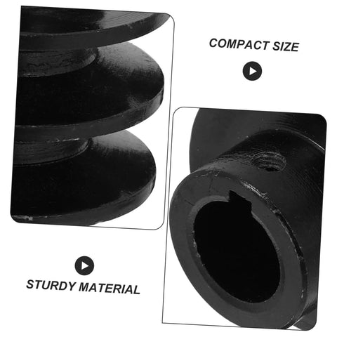 Replacement Pulley Wheel for Belt Pulleys Gas Engine Double Groove V-Belt Sheave Smooth Operation close-up.