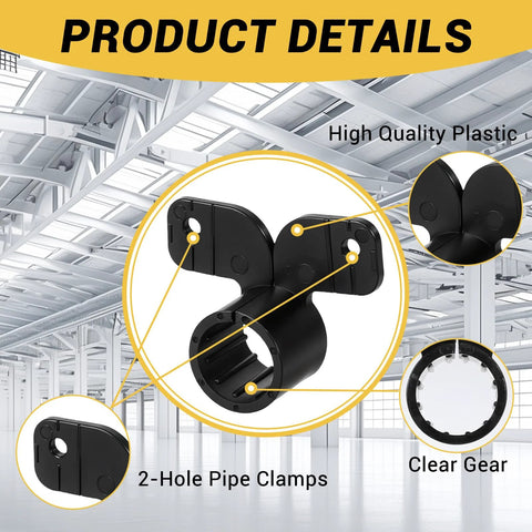 Amazon MSLANE Pex pipe clamp set: black nylon 2-hole R-type clamps with screws for PEX, copper and CPVC