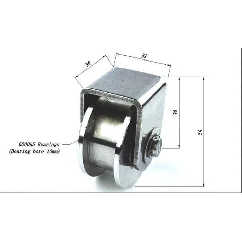 2" 304 Stainless Steel H-Shape Sliding Door Roller