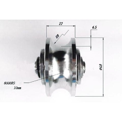 2" 304 Stainless Steel U-Shape Sliding Door Roller