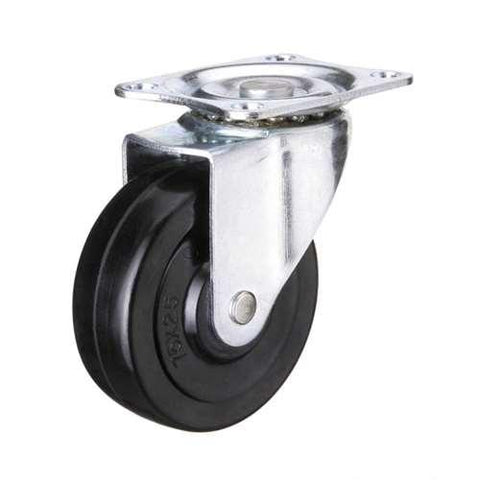 2" Inch Caster Wheel 44 pounds Swivel Grey rubber Top Plate - VXB Ball Bearings