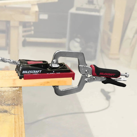 2 Inch Face Clamp Heavy Duty Locking C Clamp With Adjustable Swivel Pads And Thumb Screw in use for wood joinery