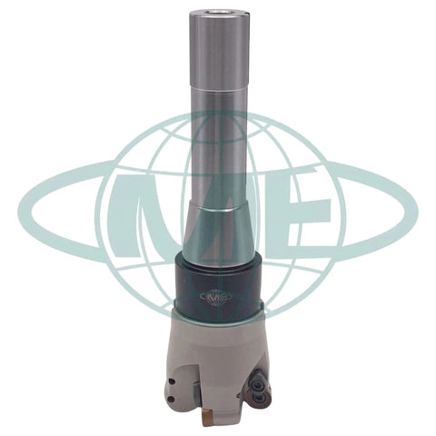 Beefy Indexable Face Mill Kit 2 Inch Diameter 90 Degree Cutter With R8 Arbor And 4 Flutes Includes RCKT1204 Carbide Inserts Pre Installed For Steel Milling CME