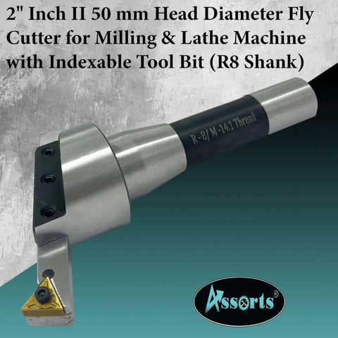 2 Inch Fly Cutter For Milling And Lathe Machines With Replaceable Carbide Insert Bit And Indexable Tool Holder