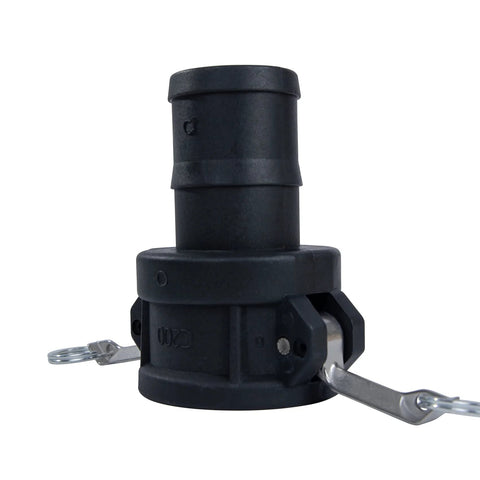 2 Inch Poly Camlock Fittings Built Tough Type C Female Coupler To 2 Inch Hose End With Camlock Gasket, Black