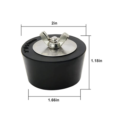 2 Inch Pool Winterizing Rubber Plugs 2 Pack With Stainless Steel Screws For Inground Pools, Skimmer And Return Line Plugs