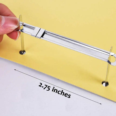 Premium 2 Inch Capacity Prong Paper Fasteners 250 Pack Made in USA With Pro Grade Heavy Duty Premium Steel and Compressor installed