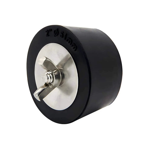 2 Inch Pool Winterizing Rubber Plugs 2 Pack With Stainless Steel Screws For Inground Pools, Skimmer And Return Line Plugs, Anti Expansion Design, Includes Bolts For Pressure Testing And Leak Detection