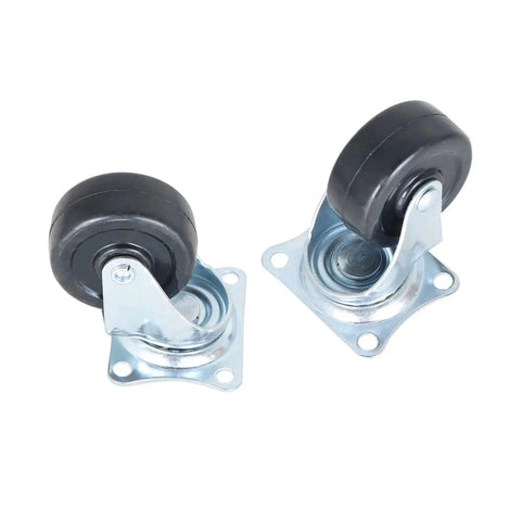 2 Inch Swivel Caster Wheels With Rubber Base And Top Plate Bearing, Heavy Duty 24 Pack, 100 Lb Capacity Per Wheel, 360 Degree Swivel