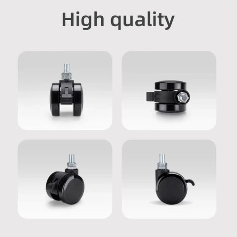 Four Pack 2 Inch Locking Swivel Casters With M8 Threaded Stem 360 Degree Smooth Rolling Wheels For Lightweight Furniture Up To 88 Lbs Per Caster And 352 Lbs For The Full Set images in different views