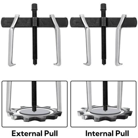 2 Jaw Gear Puller, 10 Inch Two Claw Gear Puller Tool, Heavy Duty Steel Bearing Puller for Flywheels and Industrial Removal, Adjustable.