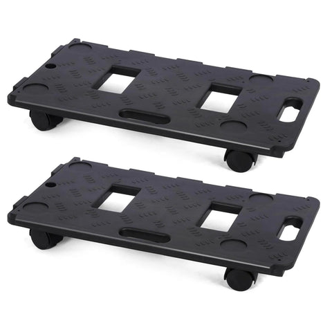 2 Pack Dolly Cart Multipurpose Furniture Mover with 5 Wheels Moving Supplies 220lbs Weight Capacity Each