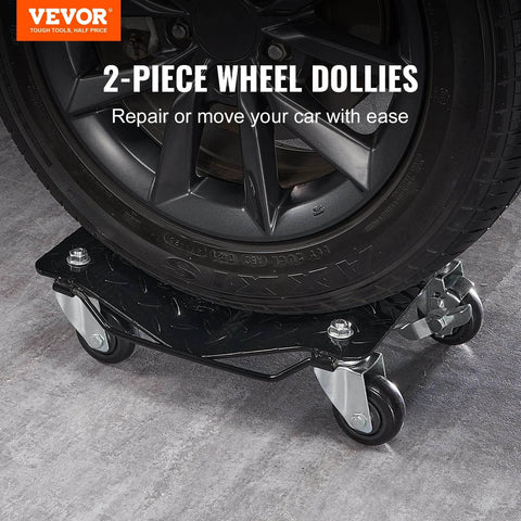 ✝️ Wheel Dolly, 3000 lbs Car Moving Dolly, Wheel Dolly Car Tire Stake Set of 2 Piece, Heavy-Duty Car Tire Dolly Cart shown