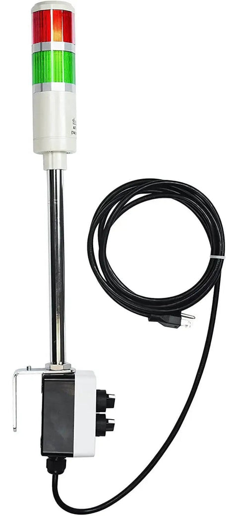 2 Stack LED Andon Tower Light with Red Green Signals 3 Position On Off Flash Super Bright Industrial LED Indicator 8 Foot Power Cord