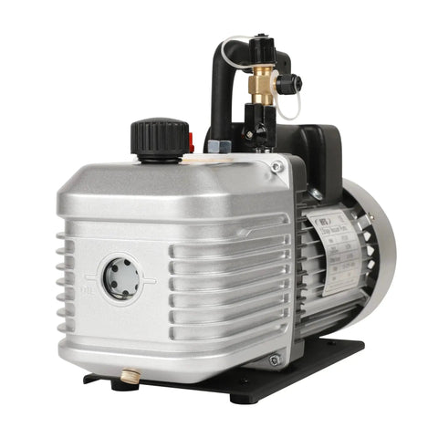 High-Performance 2-Stage Rotary Vane Vacuum Pump with 12 CFM Flow Rate and 1 HP Motor for 110V Use, front view