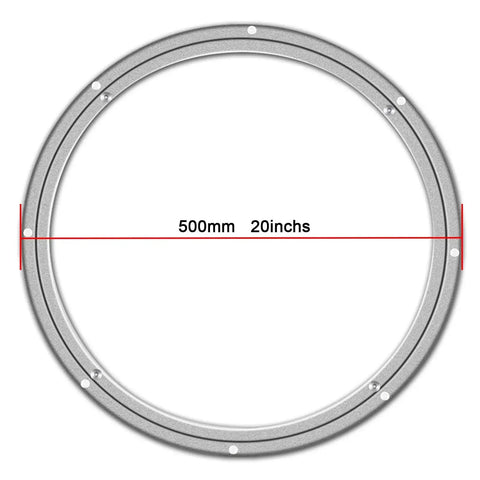 Heavy Duty Aluminum Turntable Bearing 20 Inch Swivel Plate For Dining Tables And Workbenches with polished ball bearings