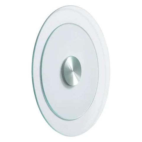 20 Inch Glass Lazy Susan Turntable, Round Clear Tempered Glass Rotating Tray with Smooth Silent 360 Rotation, side view