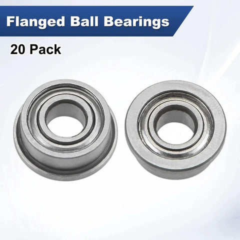 Go To 20 Pack F683ZZ Flanged Ball Bearings 3mm x 7mm x 3mm Double Shield Chrome Steel Z1 GCr15 shown in package