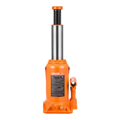 Heavy Duty 20 Ton Hydraulic Bottle Jack With 7.5 To 14 Inch Lift Range All Welded Construction Three Section Long Handle front view