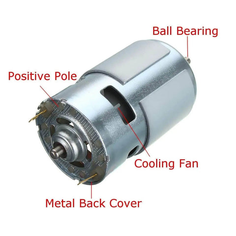CNC Spindle Motor Kit 20000 RPM High Torque Spindle For Engraving And Milling, showing metal back cover and ball bearing labeled