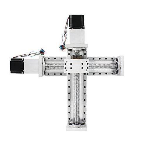 200mm Stroke CNC Linear Stage Motion Actuator X Y Z Axis Linear Slide Rail Aluminum Alloy Cross Sliding Table Linear Rail Guide SFU1605 Ballscrew+Nema23 57 Stepper Motor for CNC