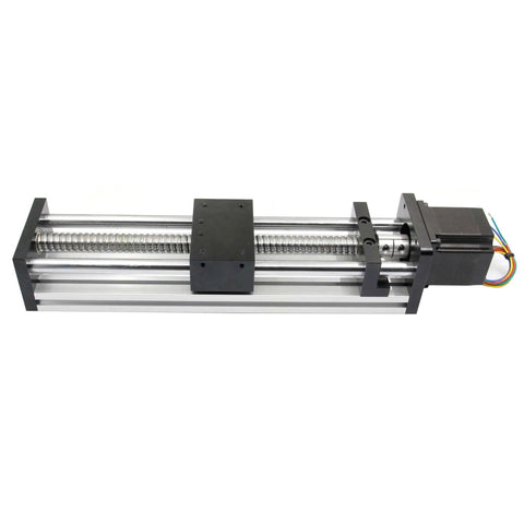 200mm Effective Travel Length Double Optical Axis Guide Ballscrew SFU1605 with NEMA23 Stepper Motor, CNC Router Parts