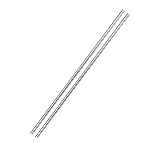Two 200mm linear motion rod shaft guides from ✝️ 16pcs/pack t8 lead screw kit for 3D printer and DIY CNC machine, shown side by side.