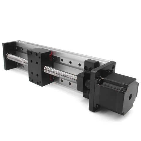 200mm Effective Stroke Length Double Linear Rail Guide with Square Linear Rails Ballscrew SFU1605 Nema 23 Stepper Motor