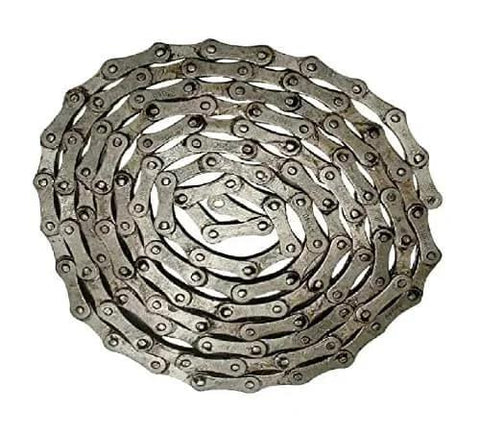 A coiled view of the 2040 Single Strand Roller Chain 10 Foot Roll Extended Pitch One Inch Width Five Sixteenth Inch Chain A2040 1R Riveted