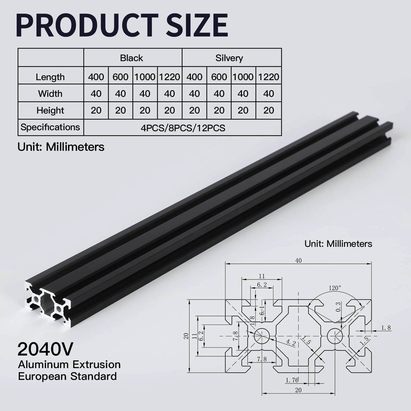 2040 V slot aluminum extrusion for CNC machines 🍁 &nda