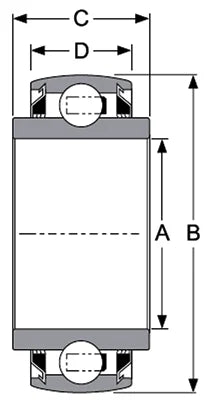 206KRR4 Special 2 Single Lip Shroud Seals 1" Inner Diameter Bearings - VXB Ball Bearings