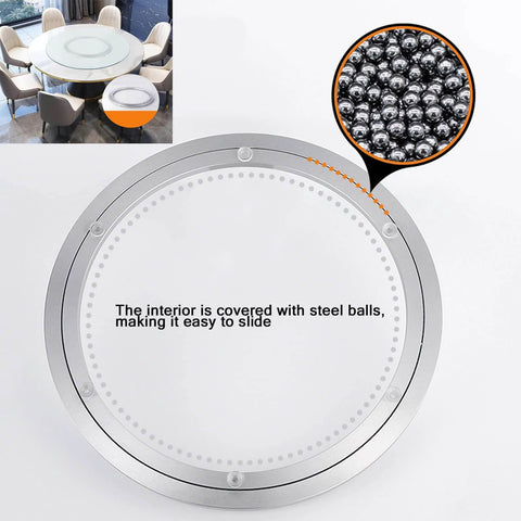 20 Inch Heavy Duty Lazy Susan Hardware Aluminum Bearing Metal Rotating Turntable Swivel Plate with Non Slip Feet