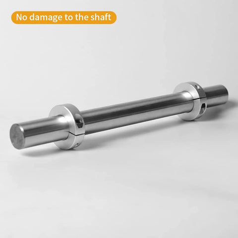 20mm One Piece Shaft Collars Clamping Style Locking Collars Aluminum Drill Bit Stop Collars, 20mm Bore Size, 40mm OD, installed on metal shaft