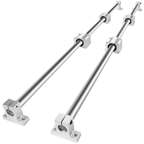 Ultra Smooth Linear Rail Kit For CNC And DIY Projects BestEquip 2 Pieces 20mm x 1000mm Linear Shafts With 4 Shaft Supports And 4 SC20UU Block Bearings