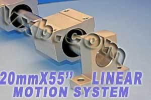 20mm Linear Shaft 55 2 Slide Units 2 Shaft Supports Linear Motion - VXB Ball Bearings