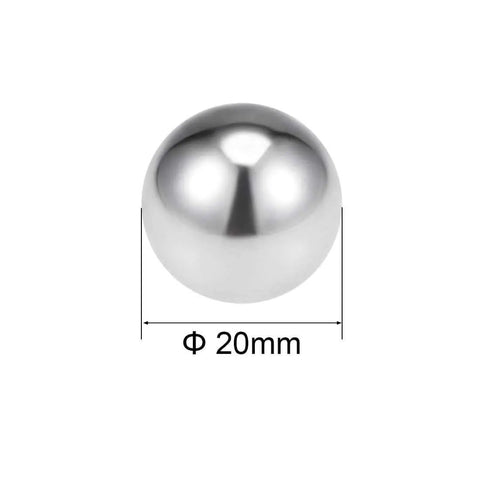 20mm Stainless Steel Bearing Balls G100 Precision, 5 Pack, 304 Grade with pro-grade corrosion resistance and smooth finish.