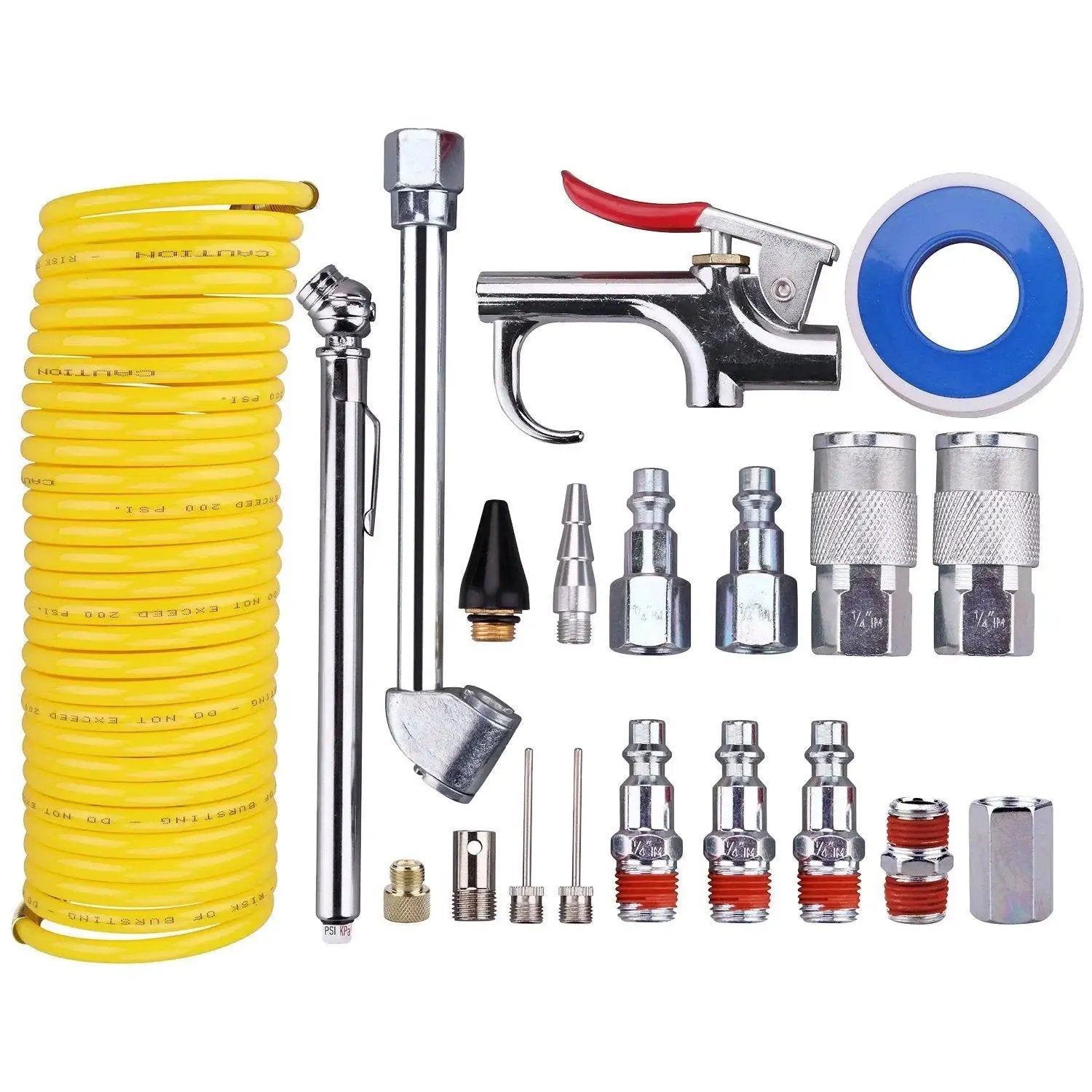 air tool kit with hose for fast inflation and versatil...