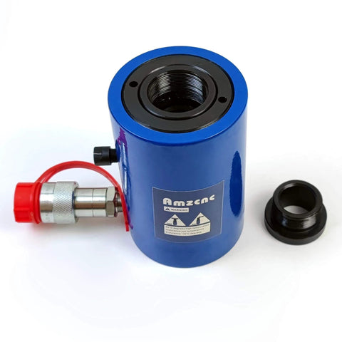 20T Hydraulic Cylinder Jack Hollow Single Acting Hydraulic Ram Cylinder 2"(50mm) shown with attachment