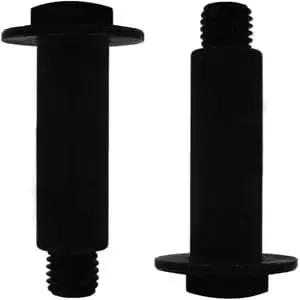 Front and side view of Shoulder Bolt Set Of 2 For Toro Lawn Mowers And Snow Throwers 3/8-16 X 3-5/8 Inch Replacement Bolt