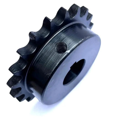 Rugged Type B Roller Chain Sprocket With 21 Teeth And 1 Inch Bore For One Half Inch Pitch Chains Rust Resistant Hardened Teeth HRC 38 42