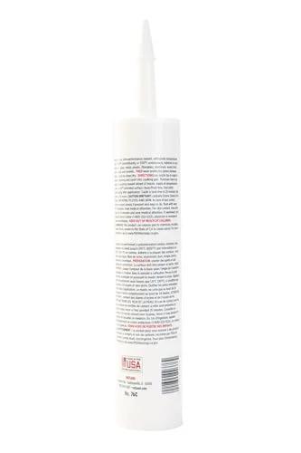 Rutland 500°F RTV high-heat silicone sealant tube with nozzle, white container