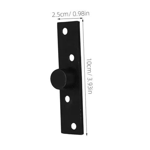 Secret Swivel Stainless Steel Exterior Door Hinge for Cabinets and Toilet Doors, black, showing dimensions 2.5cm x 10cm