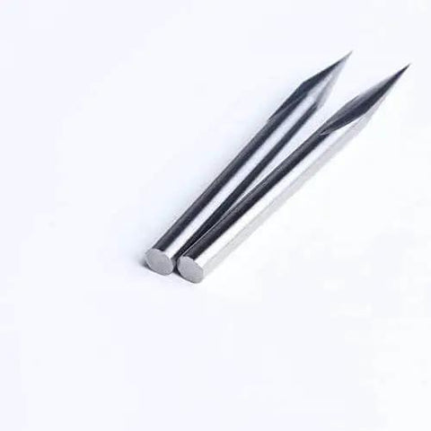 Two Five Pack One Eighth Inch Shank 30 Degree V Bit And Two Flute End Mill CNC Router Bits For Engraving Wood Metal Acrylic PVC MDF