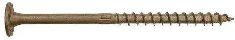10 Pack Strong Drive Structural Wood Screws 0.220 Inch By 5 Inch With 6 Lobe Drive Head SDWS22500DB RC12 Dual Barrier Side View