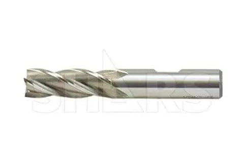 Five Piece 3/8 Inch HSS End Mill Set With 4 Flutes Center Cut And Single End Right Hand Cut 3/4 Inch Flute Length