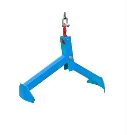 Vertical Drum Lifter Clamp For 55 Gallon Steel Drums 1100 Lb Capacity, blue clamp for safe and secure lifting.