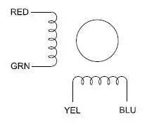 Wiring diagram for High Precision NEMA 14 Stepper Motor With Integrated Planetary Gearbox 19.19 To 1 Ratio For CNC And Robotics And 3D Printers