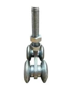 Heavy Duty Track Roller Wheels Two Pack for Beam Trolley System, 450 Lbs Weight Capacity, Trolley Rollers for Barn Doors and Shed Doors